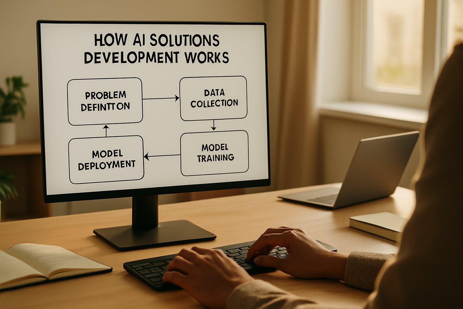 How AI Solutions Development Works — illustration for ai solutions development