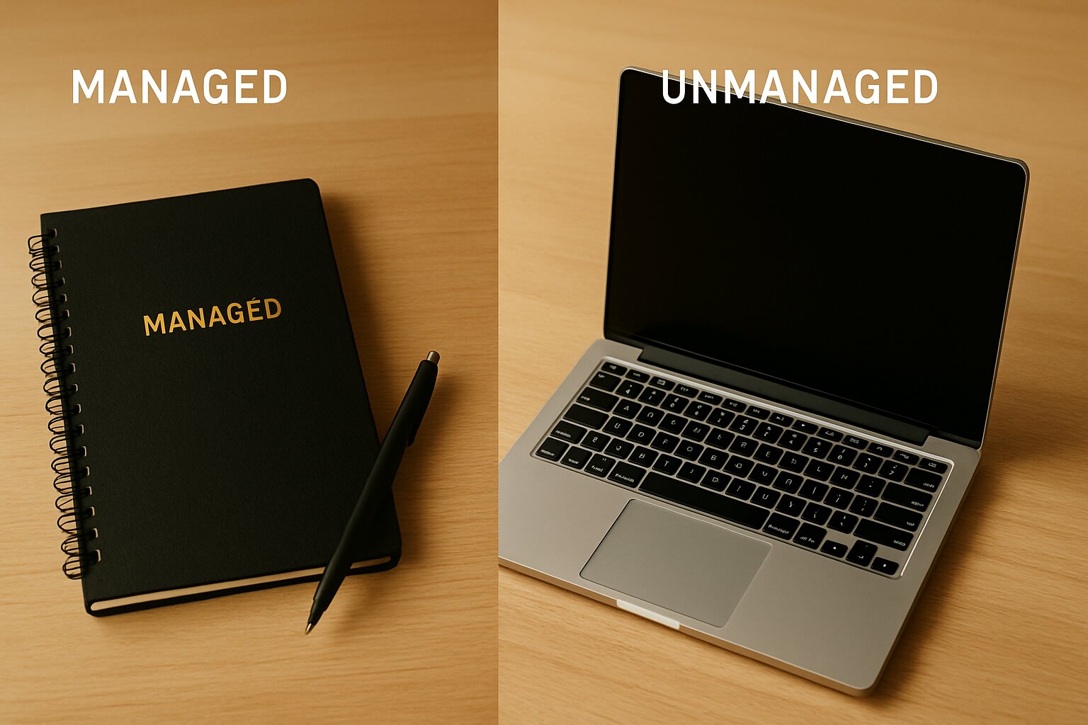 Overview: Managed vs Unmanaged Services — illustration for aws fully managed services vs unmanaged