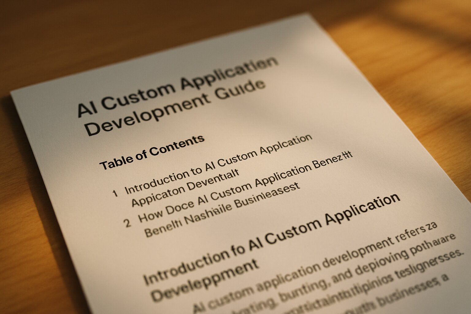 AI Custom Application Development Guide