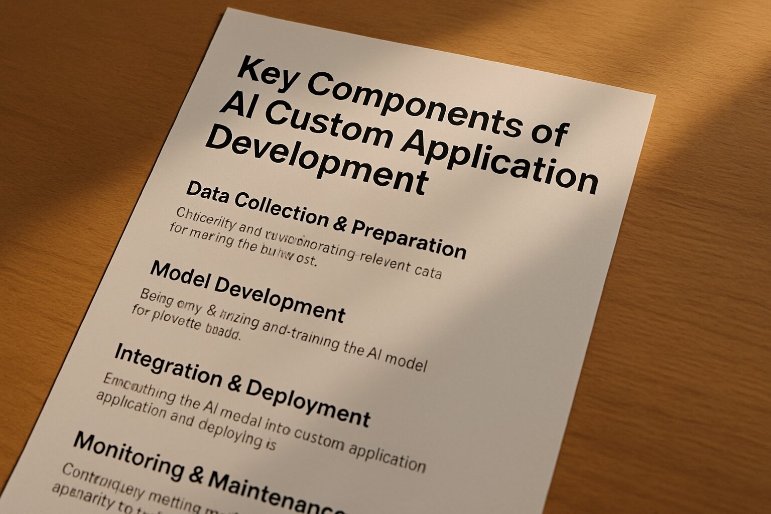 Key Components of AI Custom Application Development — illustration for ai custom application development