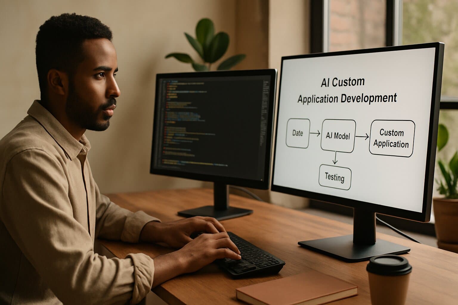 How Does AI Custom Application Development Work? — illustration for ai custom application development